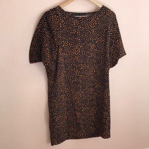 Zara Basic Navy and gold slip dress USA small